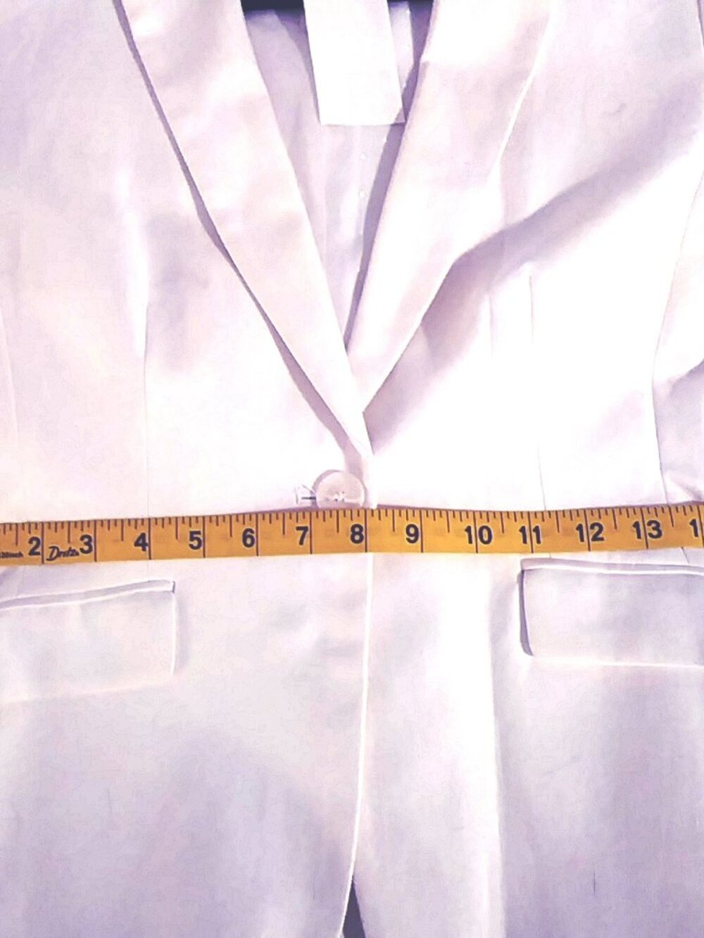 H&M WHITE LINEN/COTTON JACKET/BLAZER Size Small - Picture 7 of 7